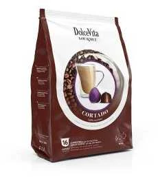 Dolce Vita Cortado — ispaniško stiliaus stiprios kavos kapsulės 16vnt. (tinka Dolce Gusto* sistemai)