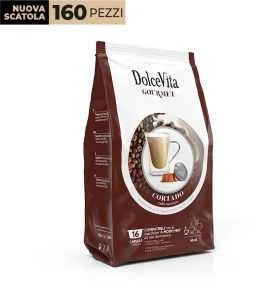 Dolce Vita Cortado — ispaniško stiliaus stiprios kavos kapsulės 16vnt. (tinka Lavazza A Modo Mio* sistemai)