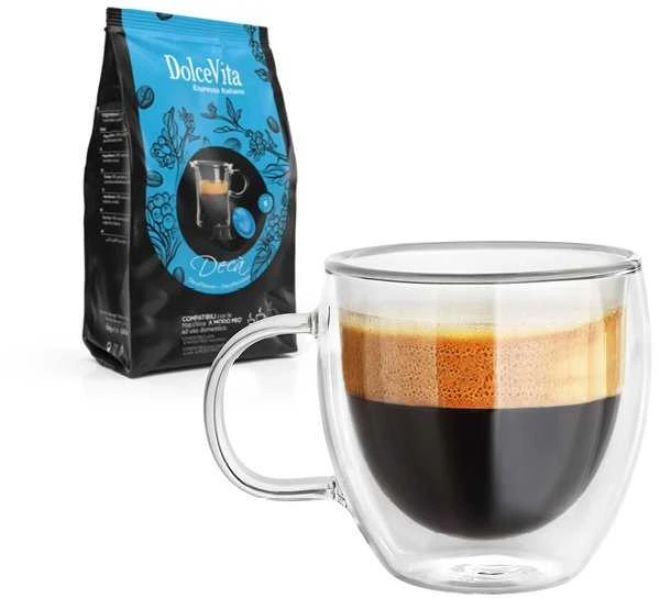 Dolce Vita Decaffeinato — be kofeino kavos kapsulės 16vnt. (60% Arabica) (tinka Lavazza A Modo Mio* sistemai)