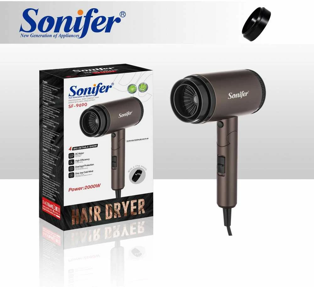 Plaukų džiovintuvas Sonifer SF-9690 – 2000W, sulankstoma rankena