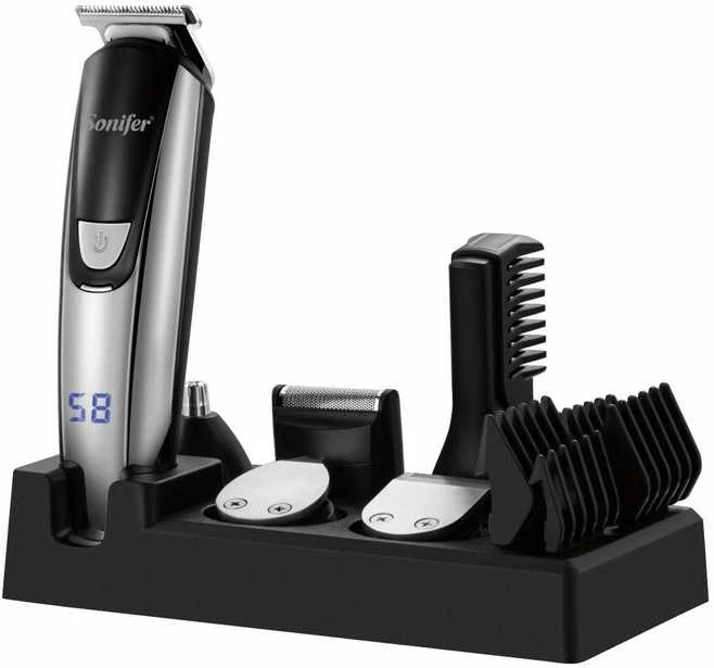 Plaukų kirpimo mašinėlė Sonifer SF-9612, 6in1, IPX5, įkraunama