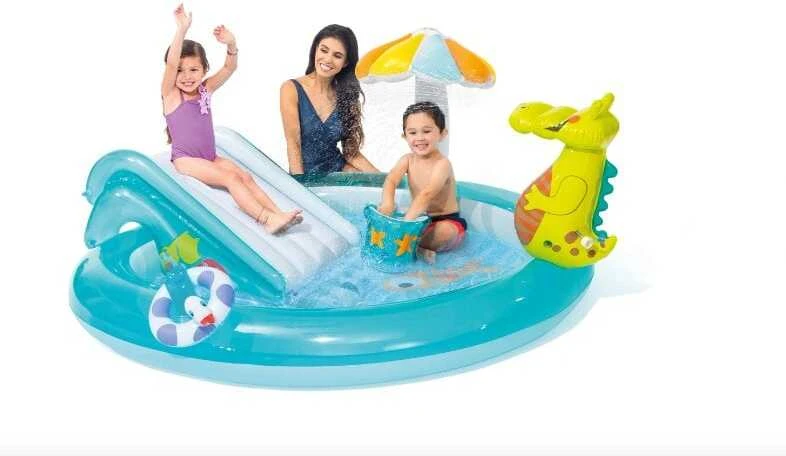 Pripučiamas baseinas (žaidimų aikštelė) INTEX Gator Play Center (2.01m x 1.70m x 0.84m)