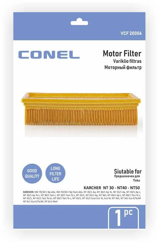 Conel Filtras gofruotas KARCHER NT 30/ NT40 / NT50 dulkių siurbliams