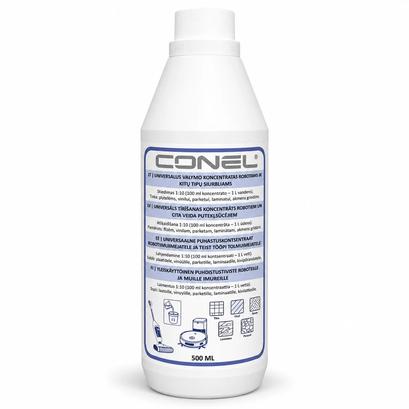 Universalus valymo koncentratas Roborock / Dreeme / Xiaomi robotams siurbliams – 500ml, CONEL