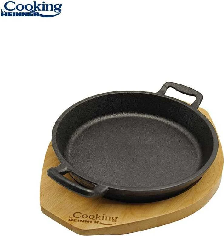 Cooking By Heinner Gryno ketaus serviravimo keptuvė su medine atrama, 20 cm skersmens, „Heinner“ gamina