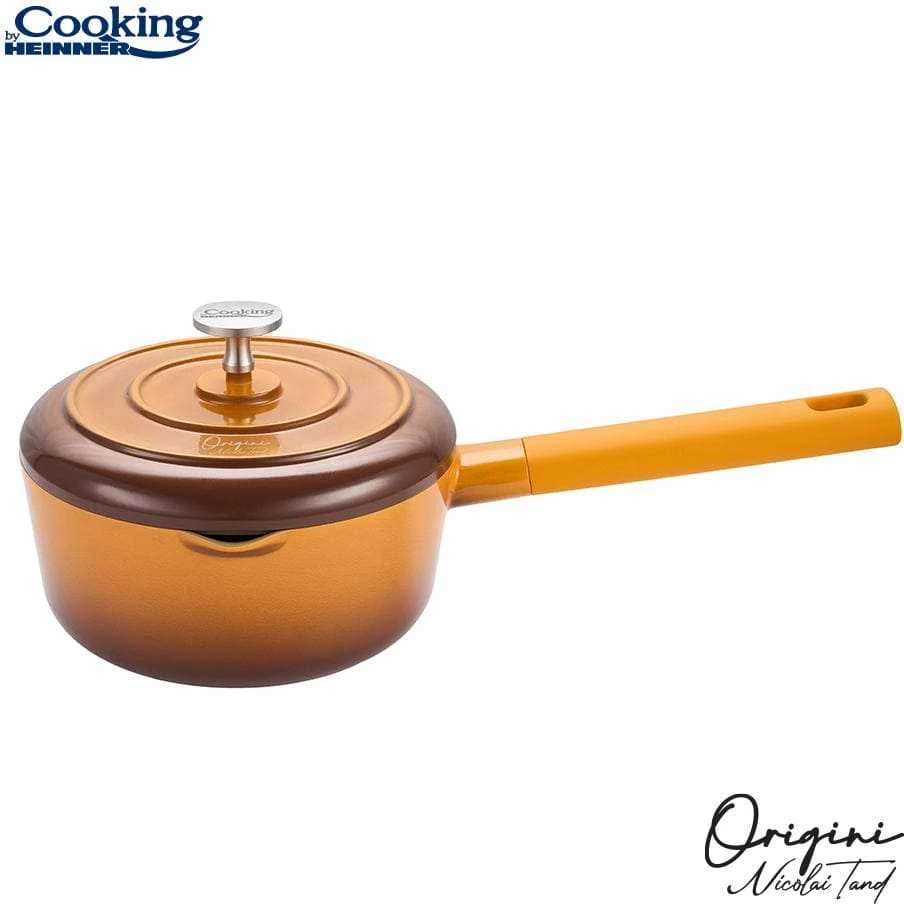 LIEDINĖ ALIUMINIO KEPTUVE SU DANGČIU 18X8,5 CM, 1,8 L, NICOLAI TAND, ORIGINI, COOKING BY HEINNER