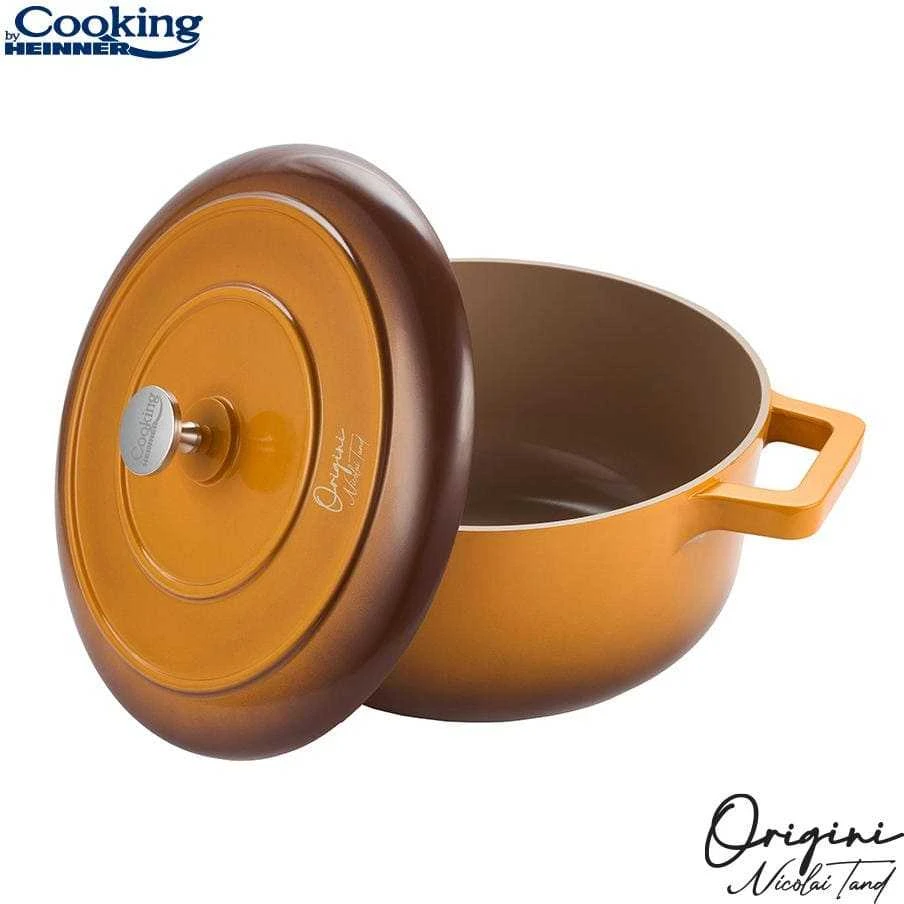 Lietintas aliuminio indas su dangčiu 26x12,5 cm, 5,8 l, Nicolai Tand, Originalus, Cooking by Heinner