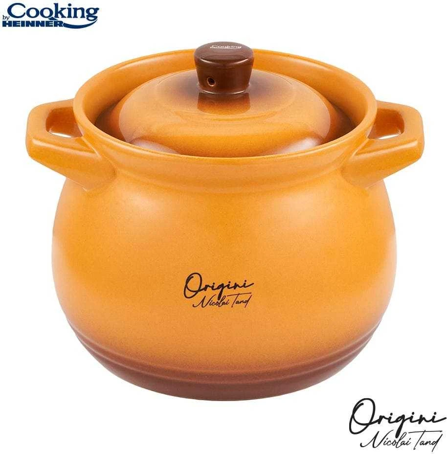 KERAMINIS PUODAS SU DANGČIU, 14,5 x 16 cm, 3 l, NICOLAI TAND, ORIGINI, COOKING BY HEINNER