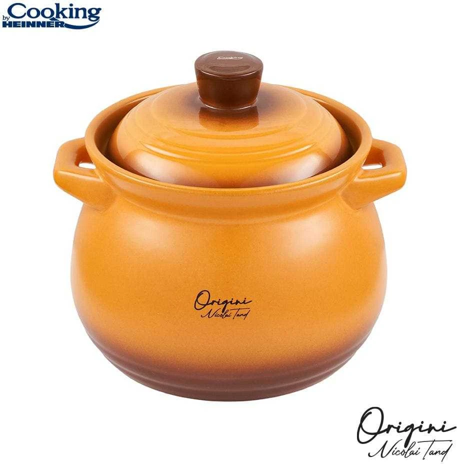 KERAMINIS PUODAS SU DANGČIU, 17X18 CM, 4,5 L, NICOLAI TAND, ORIGINI, COOKING BY HEINNER