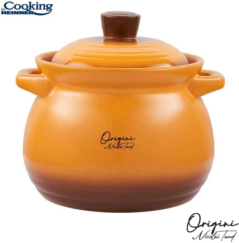 KERAMINIS PUODAS SU DANGČIU, 19X19,5 CM, 6 L, NICOLAI TAND, ORIGINI, COOKING BY HEINNER