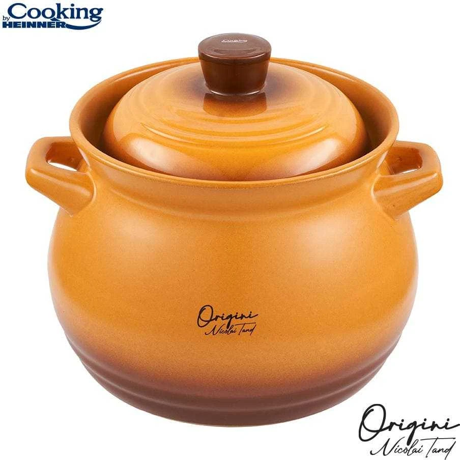 KERAMINIS PUODAS SU DANGČIU, 19X19,5 CM, 6 L, NICOLAI TAND, ORIGINI, COOKING BY HEINNER