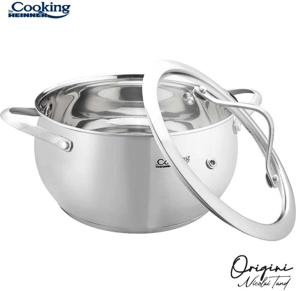 PUSMEIOLA INOX+TALPA 18X10 CM, 2,5 L, NICOLAI TAND, ORIGINALUS, COOKING BY HEINNER