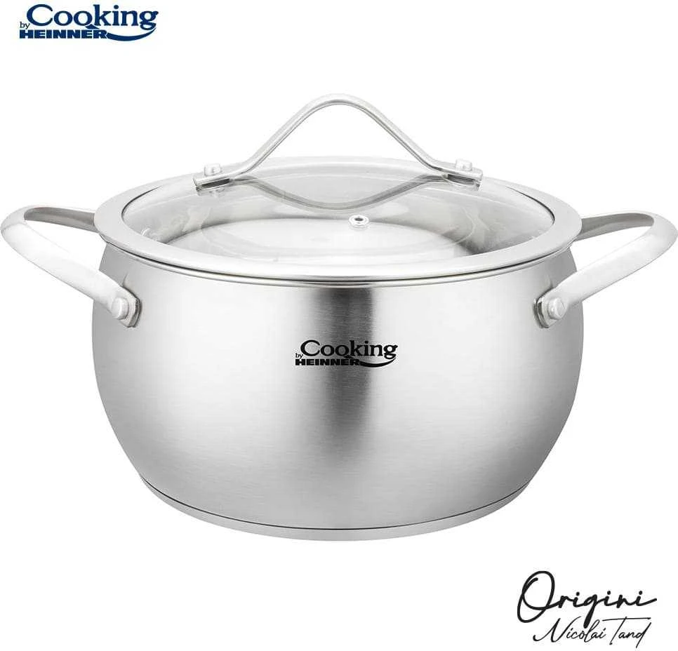 PUSMEIOLA INOX+TALPA 18X10 CM, 2,5 L, NICOLAI TAND, ORIGINALUS, COOKING BY HEINNER