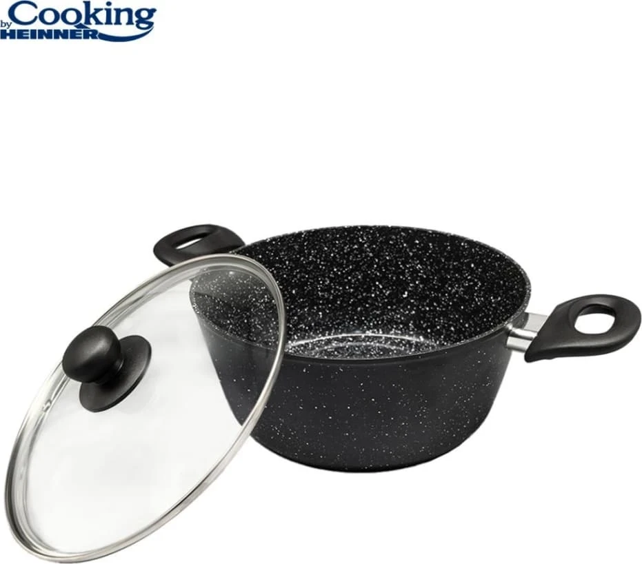 Cooking By Heinner Puodas su dangčiu aliuminio su keramikos danga 3.8L 24x10cm HR-NL-24S HEINNER