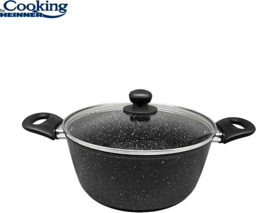 Cooking By Heinner Puodas su dangčiu aliuminio su keramikos danga 3.8L 24x10cm HR-NL-24S HEINNER
