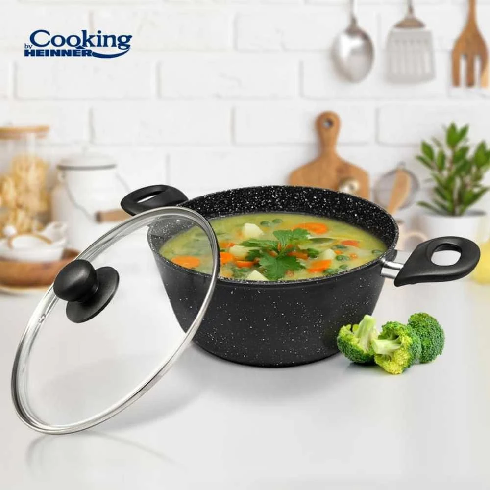 Cooking By Heinner Puodas su dangčiu aliuminio su keramikos danga 2.8L 22x9cm HR-NL-22S HEINNER