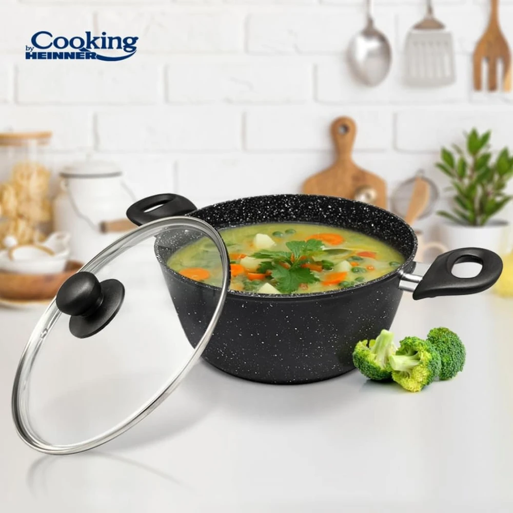 Cooking By Heinner Puodas su dangčiu aliuminio su keramikos danga 2.8L 22x9cm HR-NL-22S HEINNER