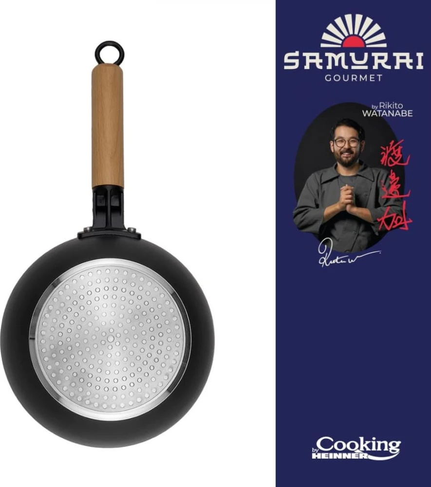 Cooking By Heinner Wok keptuvė su dangčiu aliuminio su keramikos danga 20x7cm HR-SNT-WC20 HEINNER
