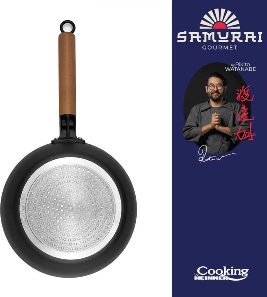 Cooking By Heinner Wok keptuvė su dangčiu aliuminio su keramikos danga 24x7.5cm HR-SNT-WC24 HEINNER