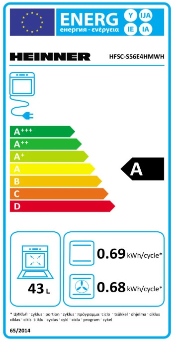 Viryklė ARAGAZ ELECTRIC HEINNER HFSC-S56E4HMWH