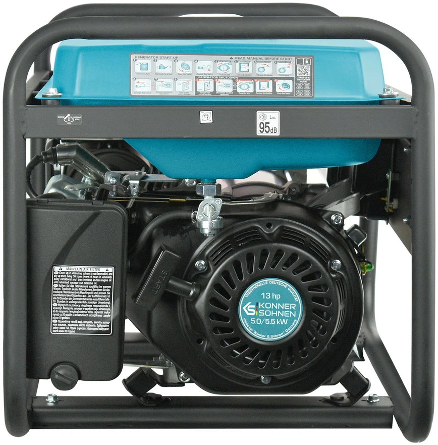 KÖNNER & SÖHNEN trifazis benzininis generatorius KS 7000E-1/3, 5,0 kW, 230/400 V, el. starteris