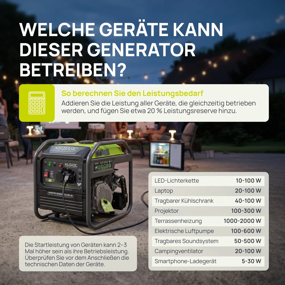 Inverterinis benzininis generatorius 3,5 kW KSB 36i BASIC KONNER & SOHNEN