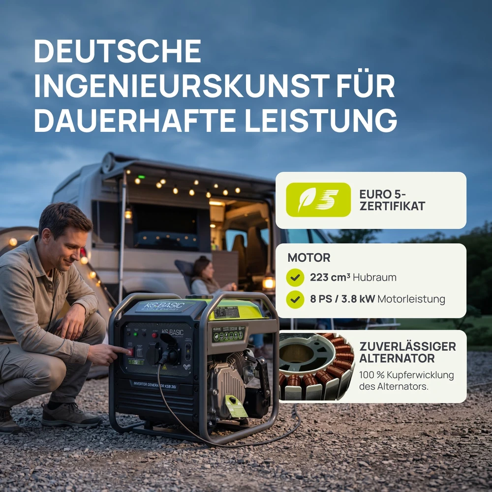Inverterinis benzininis generatorius 3,5 kW KSB 36i BASIC KONNER & SOHNEN