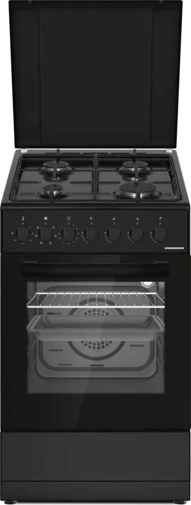 Kombinuota dujinė viryklė HFSC-S60LITGC-BK HEINNER