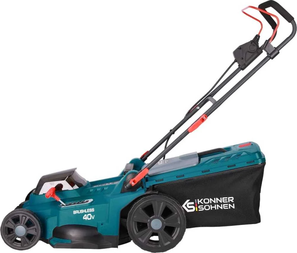 Konner & Sohnen Akumuliatorinė 43 cm. vejapjovė 40V, su 2x 4Ah baterijomis ir greituoju dvigubu krovikliu, KS 43LM-40V, KONNER &amp; SOHNEN