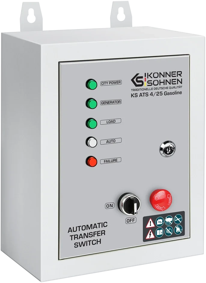 Konner & Sohnen Benzininio generatoriaus automatinio paleidimo blokas KS ATS 4/25