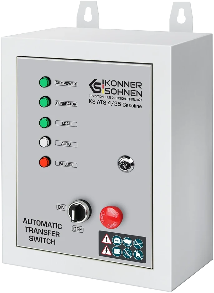 Konner & Sohnen Benzininio generatoriaus automatinio paleidimo blokas KS ATS 4/25