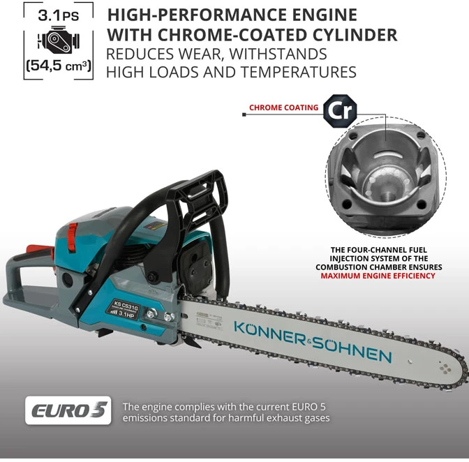 Konner & Sohnen KÖNNER &amp; SÖHNEN KS BENZININIS GRANDININIS PJŪKLAS CS31G-18