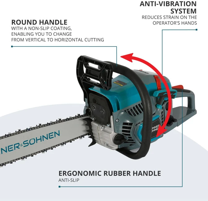 Benzininis grandininis pjūklas 54.5cc 50cm/20" KS CS31G-20 KONNER & SOHNEN