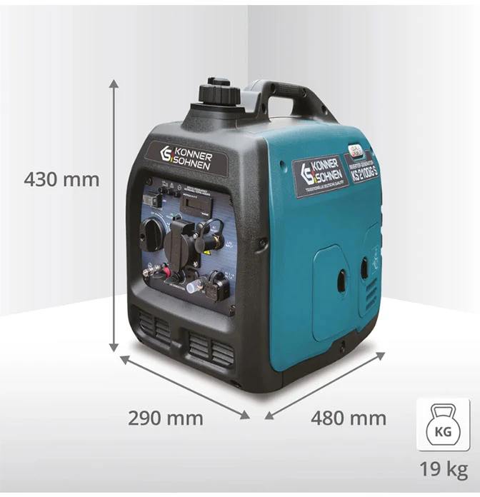 Konner & Sohnen KÖNNER &amp; SÖHNEN KS HIBRIDINIS INVERTORINIS GENERATORIUS KS 2100iG S 1,8kW 230V
