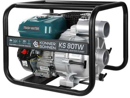 Konner & Sohnen KÖNNER &amp; SÖHNEN KS VANDENS SIURBLYS SU VIDAUS DEGIMO VARIKLIU KS 80TW NEŠVARIAM VANDENIUI 917 l/min