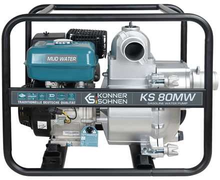 Konner & Sohnen KÖNNER &amp; SÖHNEN KS BENZININIS VANDENS SIURBLYS KS 80MW LABAI UŽTERŠTAM VANDENIUI 1000 l/min
