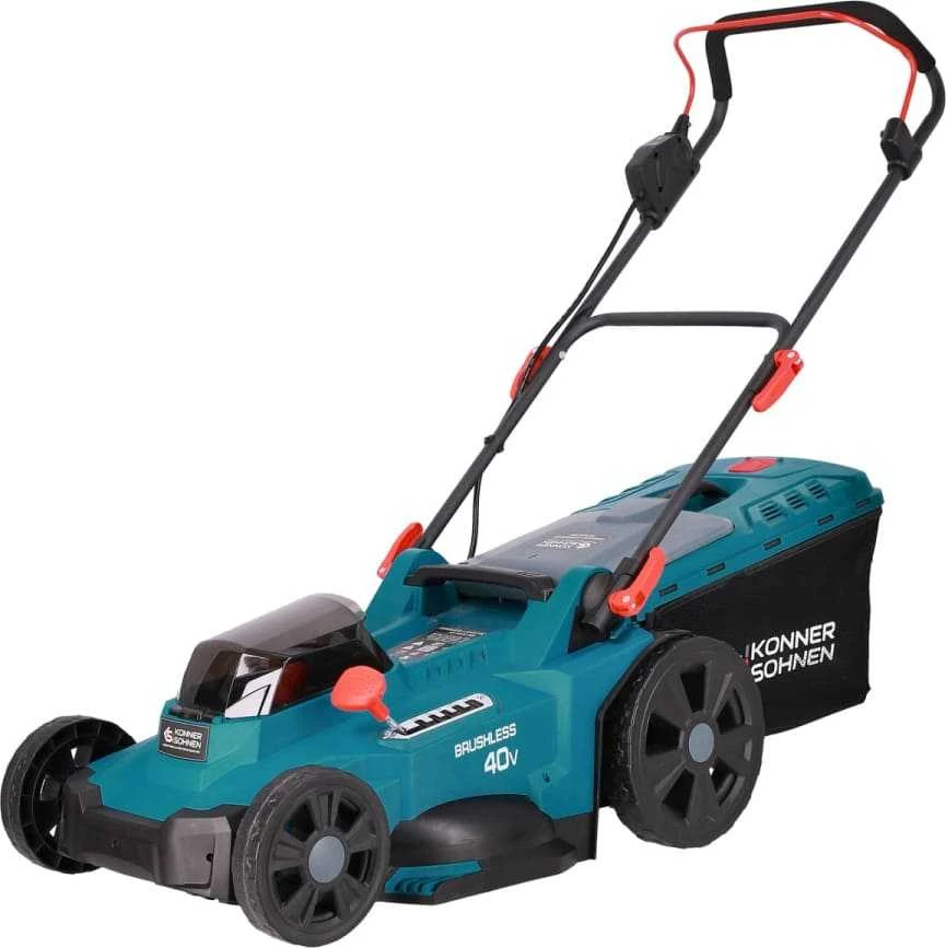 Konner & Sohnen Akumuliatorinė 43 cm. vejapjovė 40V, su 2x 4Ah baterijomis ir greituoju dvigubu krovikliu, KS 43LM-40V, KONNER &amp; SOHNEN