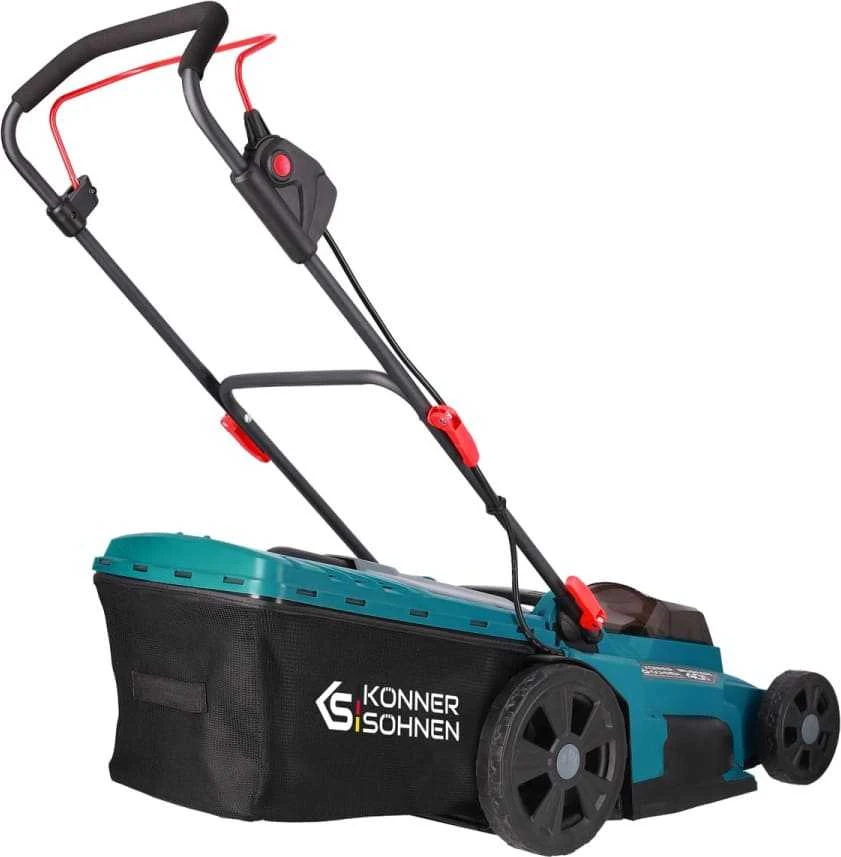 Konner & Sohnen Akumuliatorinė 43 cm. vejapjovė 40V, su 2x 4Ah baterijomis ir greituoju dvigubu krovikliu, KS 43LM-40V, KONNER &amp; SOHNEN