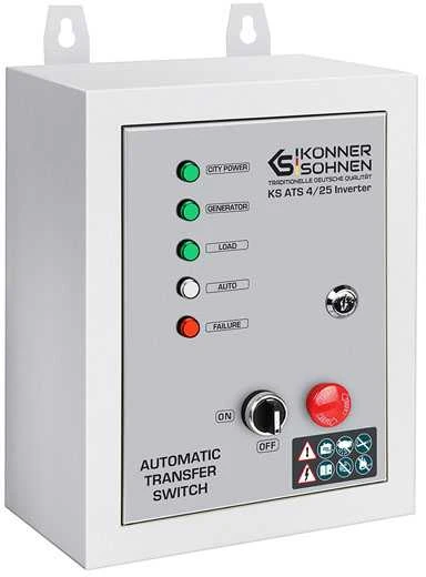 Konner & Sohnen Benzininio generatoriaus automatinio paleidimo blokas KS ATS 4/25