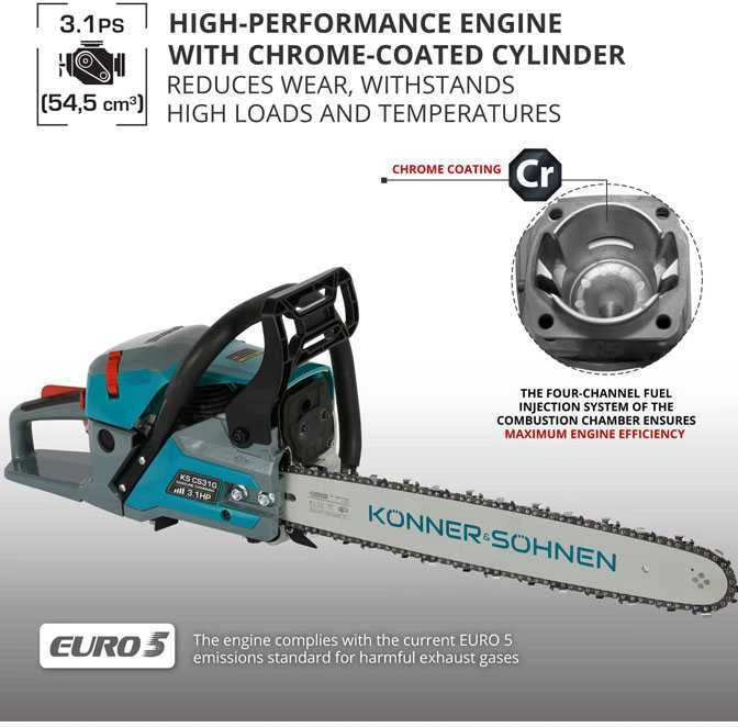 Konner & Sohnen KÖNNER &amp; SÖHNEN KS BENZININIS GRANDININIS PJŪKLAS CS31G-18