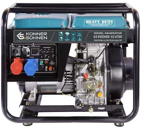 Konner & Sohnen Dyzelinis generatorius Konner amp Sohnen KS 9100HDE-1/3 ATSR, 7.5 kW