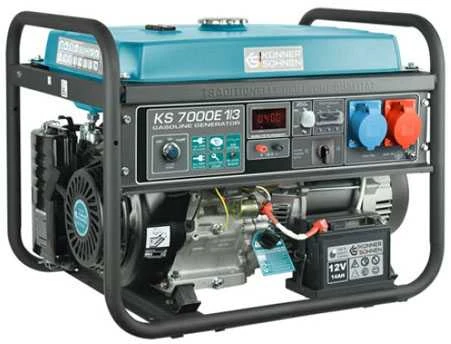 KÖNNER & SÖHNEN trifazis benzininis generatorius KS 7000E-1/3, 5,0 kW, 230/400 V, el. starteris
