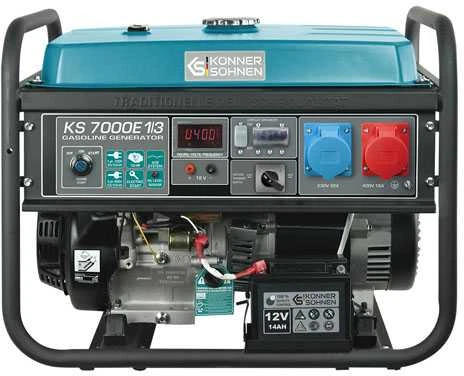 KÖNNER & SÖHNEN trifazis benzininis generatorius KS 7000E-1/3, 5,0 kW, 230/400 V, el. starteris