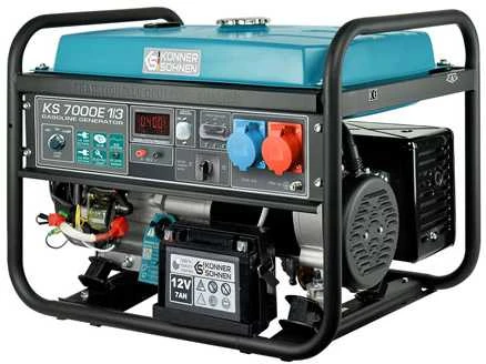 KÖNNER & SÖHNEN trifazis benzininis generatorius KS 7000E-1/3, 5,0 kW, 230/400 V, el. starteris