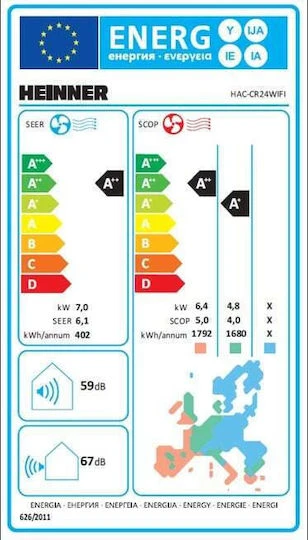Kondicionierius AER CONDITIONAT HEINNER HAC-CR24WIFI