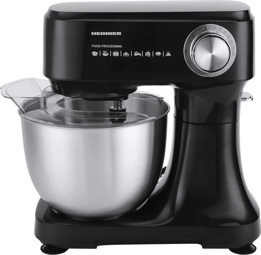 Virtuvinis kombainas Heinner stacionarus maišytuvas 600 W – 3,5 l nerūdijančio plieno maišymo dubuo
