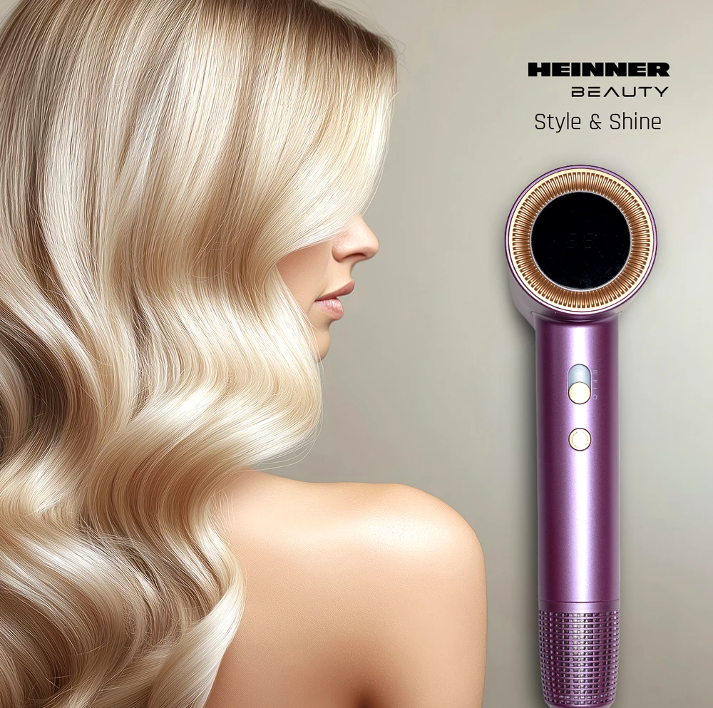 Plaukų džiovintuvas 1700 W, violetinis, HHD-H17DBLDC-PP HEINNER