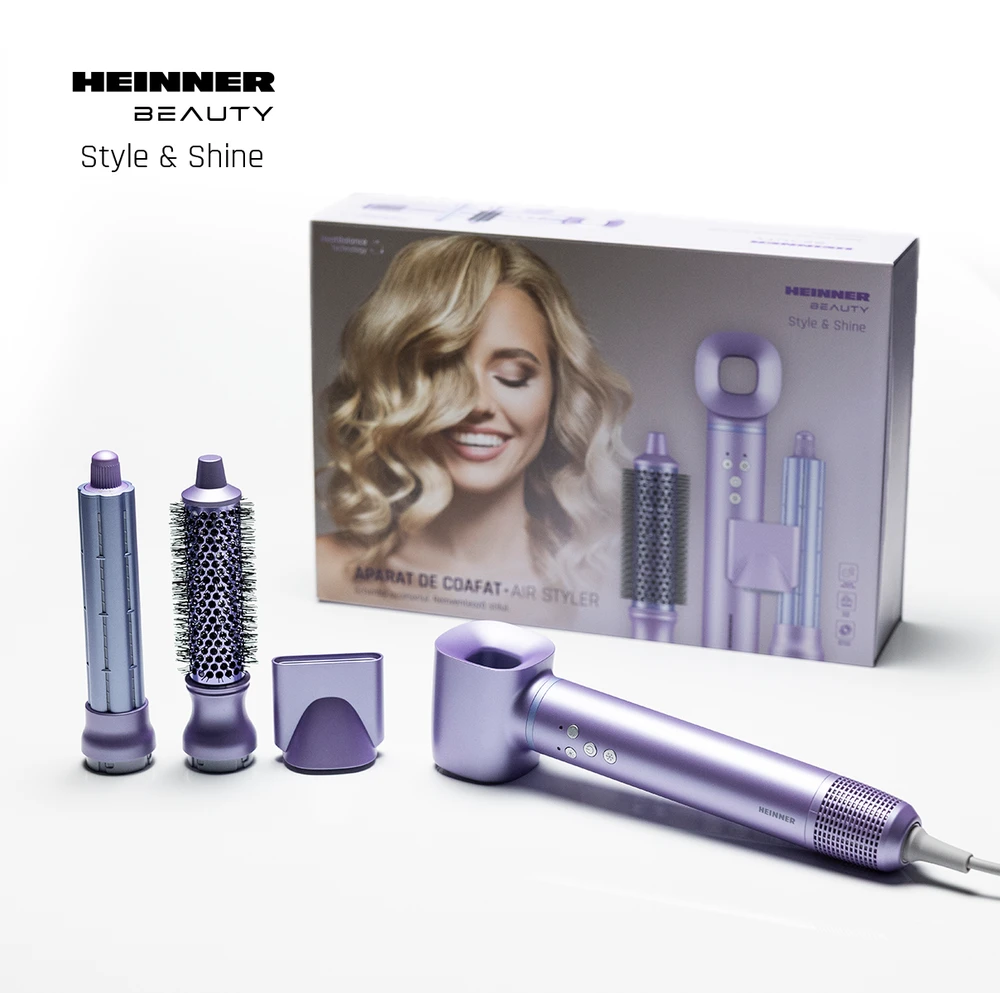 Plaukų formavimo prietaisas 1300W, violetinis, HAS-H13BLDC-V4 HEINNER