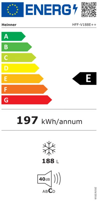 Šaldiklis CONGELATOR HEINNER HFF-V188E++