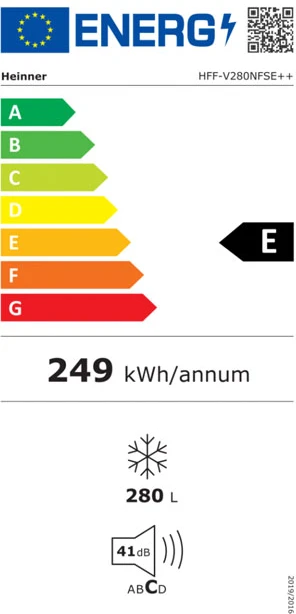 Šaldiklis CONGELATOR HEINNER HFF-V280NFSE++